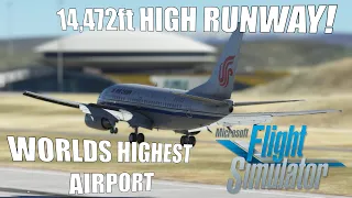 Worlds Highest Runway 14,472 ft Elevation - Daocheng Yading Airport - Microsoft Flight Simulator 4k