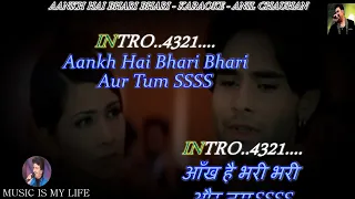 Aankh Hai Bhari Bhari Karaoke With Scrolling Lyrics Eng. & हिंदी