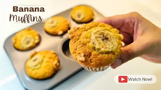 Easy Banana Muffins Recipe | So Delicious and Quick!Moist Banana Muffin Recipe Cupcakes recipe