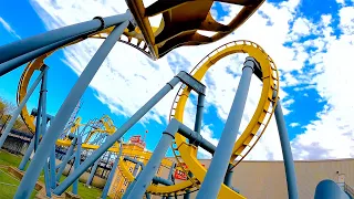 Batman The Roller Coaster! Front Seat 4K POV! Six Flags Over Texas