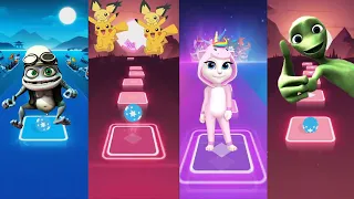 Crazy Frog vs Pikachu vs Talking Angela vs Alien - Tiles Hop EDM Rush