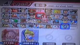 Keeblerchips vs DudeofRock18 in some more matches of Super Smash Bros Brawl