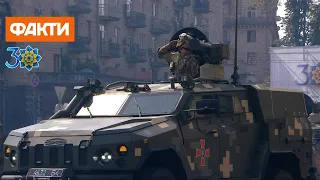 Военная техника приняла участие в параде ко Дню Независимости