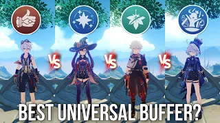 The Best Universal Buffer?? Bennett vs Mona vs Kazuha vs Furina Buff Comparisons!! Who’s The Best???