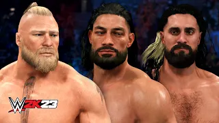 WWE 2K23 - Roman Reigns Vs Brock Lesnar Vs Seth Rollins For The WWE Championship (PS5)