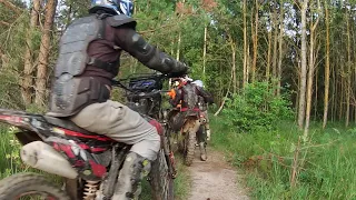 Электровелосипед Stels Pilot 750 (350Вт). Встреча с мотоциклистами в лесу (slow motion). Часть 10.