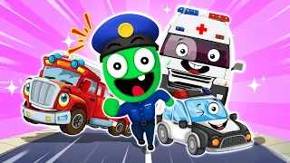 Rescue Team | Police Car, Ambulance, Fire Truck | Kids Songs by Toddler Pea - Nursery Rhymes