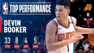 Devin Booker Heats Up With 33 pts & 8 rebs