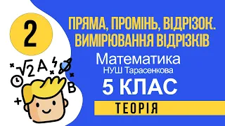 2. Пряма, промінь, відрізок  Вимірювання відрізків теорія