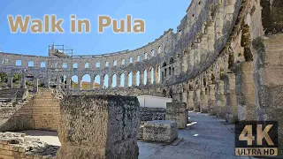 Walk in Pula 4K - Croatia 2023