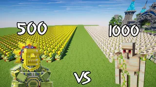 500 Barako Sun Chief Vs 1000 Iron Golem |Minecraft|