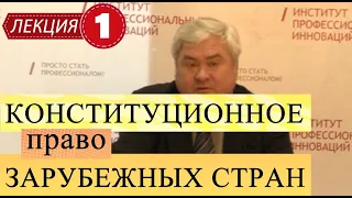 Конституционное право зарубежных стран. Лекция 1. Введение в предмет КП.