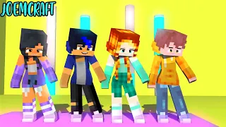 COUPLE DANCE CREW | NOI, KIM, EIN APHMAU | DUNDUN DANCE | SHUFFLE DANCE - Minecraft Animation