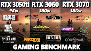Nvidia RTX 3070 vs 3060 vs 3050ti Gaming Benchmark Test in 2022 | #ryzen7 | @StealthGamer SG