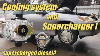 S4 E4. Thermostat issues and making an AMR500 Supercharger fit a 719 cc Kubota diesel engine