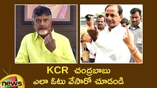 Chandrababu Naidu Vs KCR Casting Their Vote For 2019 Elections | Latest Election Updates