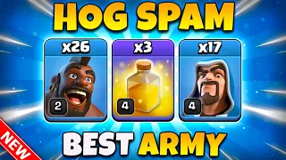 BEST TH7 HOG Spam ATTACK STRATEGY in CLASH OF CLANS