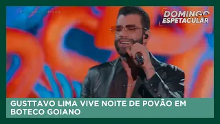 Gusttavo Lima vive  noite de povão  em boteco goiano | Domingo Espetacular