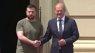 16.06.2022 - Olaf Scholz, Wolodymyr Selenskyj u.a. - Kiew-Reise