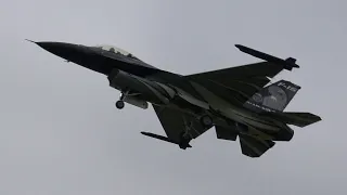 4Kᵁᴴᴰ 2x F-16 Fighting Falcon Landing & Takeoff @ Volkel Air Base, Netherlands