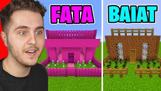 FATA vs BAIAT pe MINECRAFT !