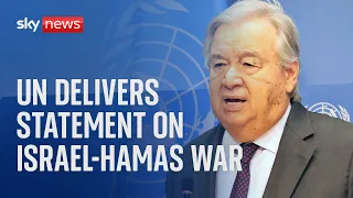 United Nations delivers statement on Israel-Hamas war