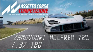 Путь новичка. Изучаем Zandvoort на McLaren 720 GT3 + настройки | Assetto Corsa Competizione