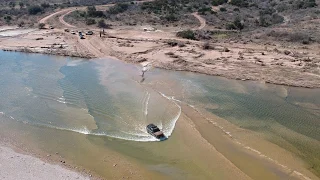 LX470 crossing the James River in TX