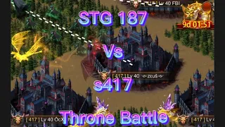 Evony STG 187 Vs s417 Throne Battle