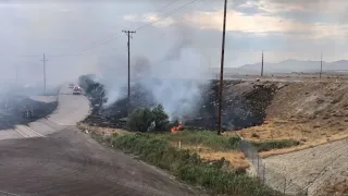 20-acre wildfire sparked near I-80 in western Salt Lake City