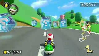 Shroom Ridge - Toad Gameplay 150cc Mirror Mode DLC (Mario Kart 8 Deluxe)