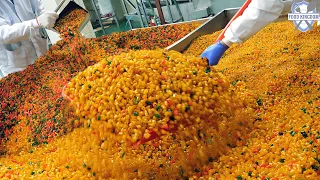 Awesome! large amount of making unique snack in korea / korean snack factory