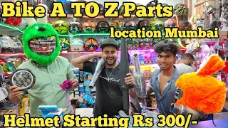 ✅Bikes Spare Parts At Very Cheap Price Mumbai ✅| Helmet Starting Rs 300/- | Mumbai Bikes Market