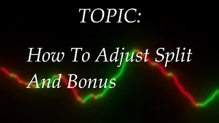 How To Adjust Split And Bonus