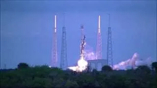 Falcon 9 Blasts Off With Thaicom 6, Handheld Camcorder Video