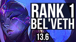 BEL'VETH vs KHA (JNG) | Rank 1 Bel'Veth, 6/1/11, 66% winrate | TR Challenger | 13.6