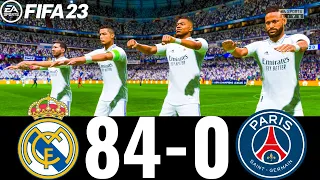 FIFA 23 - MESSI, RONALDO, MBAPPE, NEYMAR, ALL STARS | REAL MADRID 84-0 PSG | UCL FINAL !