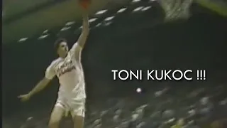 Toni Kukoc FREE THROW LINE DUNK off ONLY 3 STEPS in 1991! (MUST SEE LAST DUNK OF THE VIDEO)