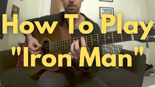 How To Play The "Iron Man" Guitar Riff By Black Sabbath - Guitar Lessons Under 5 Minutes