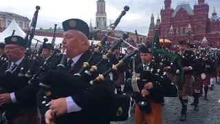 Scotland the brave at the Red Square, Moscow, Russia. 2017