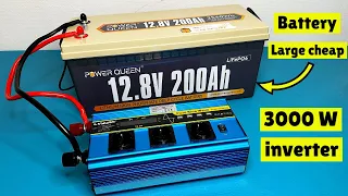 12V invertor 3000W test s maximálním trvalým vybíjecím proudem 200ah baterie