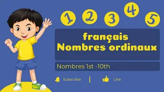 French ordinal numbers/français Nombres ordinaux/learn french ordinal numbers pronounciation