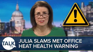 “Brace Yourselves Folks!” Julia Hartley-Brewer's Clash Over Heatwave Health Warning