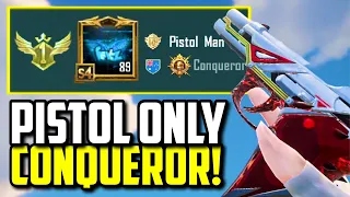 PISTOL ONLY TO CONQUEROR RANK!! (PART 1) | PUBG Mobile