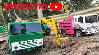 Rc Road Construction Excavator Komatsu Kama 3 Hyundai 5T !! RC KAMA !! #002