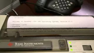 Dialing a VAX via teletype...