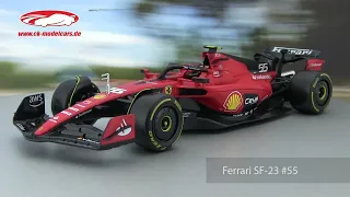 ck-modelcars-video: Carlos Sainz Jr. Ferrari SF-23 #55 Formel 1 2023 1:18 Bburago