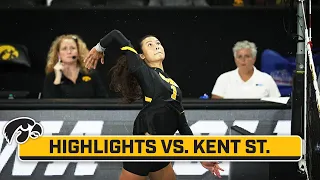 Kent St. at Iowa | Highlights | Big Ten Volleyball | Sep. 2, 2023