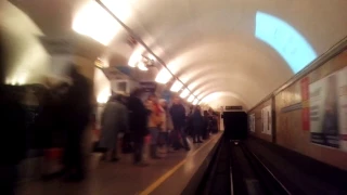Киевское метро синяя ветка(с кабины машиниста)/ Kiev subway branch blue (view from the driver's cab)