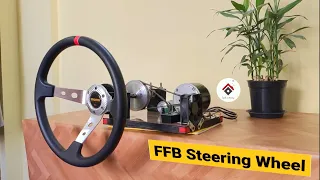 DIY Force Feedback Steering wheel | FFB Sim Racing wheel | Arduino Drifting wheel[ENGLISH tutorial]